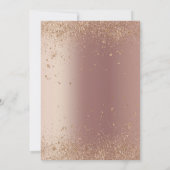 Roze Goud Glitter Trendy Bewaar De Datum Save The Date (Achterkant)