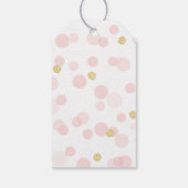 Roze Goud Glitter Verjaardag Bedankt Cadeaulabel (Achterkant)