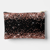 Roze Goud Glitter Zwart Etui (Achterkant)