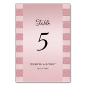 Roze Goud Glitters Elegante Script Sjabloon Modern Kaart (Achterkant)