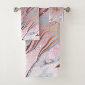 Roze goud glitters en marmer bad handdoek (Insitu)