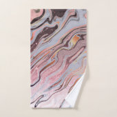 Roze goud glitters en marmer bad handdoek (Handdoek)