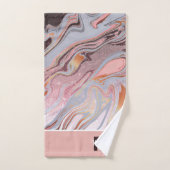 Roze goud glitters en marmer gepersonaliseerd bad handdoek (Handdoek)