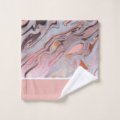 Roze goud glitters en marmer gepersonaliseerd bad handdoek (Wasdoekje)
