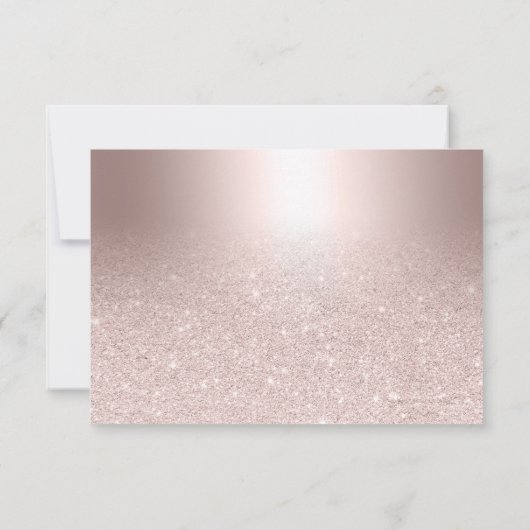 Roze goud glitters ombre metaalfolie dank je bedankkaart (Achterkant)