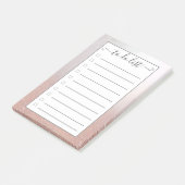 Roze goud glitters ombre "te doen lijst" post-it® notes (Schuin)