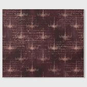 Roze Goud Gotische Halloween Cadeaupapier (Vlak)