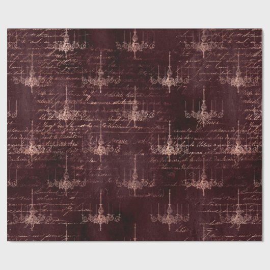 Roze Goud Gotische Halloween  Cadeaupapier (Vlak)