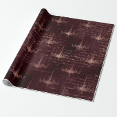 Roze Goud Gotische Halloween Cadeaupapier (Uitgerold)