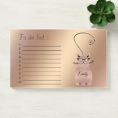 Roze goud Grappige malle cartoon kat "takenlijst" Post-it® Notes (Kantoor)