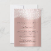 Roze Goud Grijs Glitter Marmer Confetti Elegant VI Kaart (Voorkant)