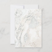 Roze Goud Grijs Glitter Marmer Confetti Elegant VI Kaart (Achterkant)