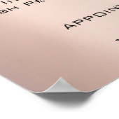 Roze Goud Grijze Make-up Ogen Wimpers Prijslijst Poster (Hoek)