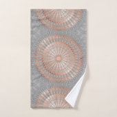 Roze Goud Grijze Mandala Bad Handdoek (Handdoek)
