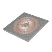 Roze Goud Grijze Schildpad En Mandala Tegeltje (Zijkant)