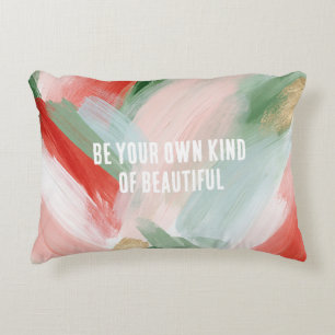 Roze Goud Groen Blauw Rood Abstract Accent Kussen