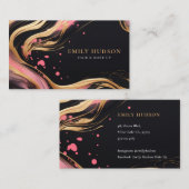 Roze Goud Haar & Make Up Artiest Visitekaartje (Voorkant / Achterkant)