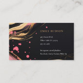 Roze Goud Haar & Make Up Artiest Visitekaartje (Achterkant)