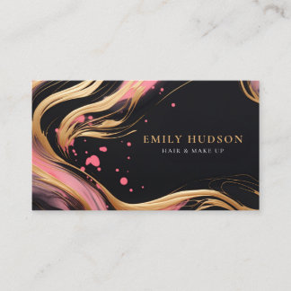 Roze Goud Haar & Make Up Artiest Visitekaartje
