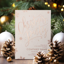 Roze Goud handgeschreven kalligrafie Kerstfeest