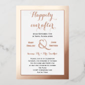 Roze Goud Happily Ever After Ontvangst Only Folie Uitnodiging (Voorkant)