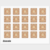 🌷 Roze Goud Hart Bruiloft Viering 💗 Vierkante Sticker (Vel)