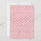 Roze goud Het is een Girl Baby shower Uitnodiging  (Achterkant)