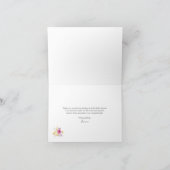 Roze Goud Hete Luchtballon Baby shower Dank u Bedankkaart (Binnen)