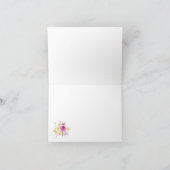 Roze + Goud Hete Luchtballon "Dank u" Kaart (Binnen)