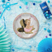 Roze Goud Hoge Hak Baby shower Papieren Bordje (Feest)
