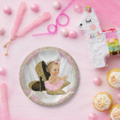 Roze Goud Hoge Hak Baby shower Papieren Bordje (Feest)