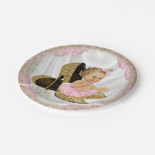 Roze Goud Hoge Hak Baby shower Papieren Bordje (Gekanteld)