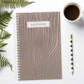 Roze Goud Houtnerf Abstract Luxe Glam Planner