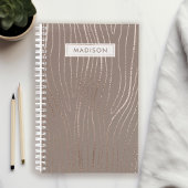 Roze Goud Houtnerf Abstract Luxe Glam Planner