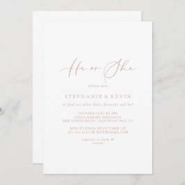 Roze Goud Idyllische Stijlvolle Hij of Zij Geslach Kaart