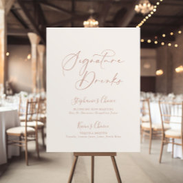 Roze Goud Idyllische Stijlvolle Signature Dranken  Poster