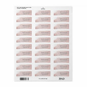 Roze Goud Ink Marmer Etiket (Full Sheet)