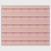 Roze Goud Inpakpapier Persoonlijke Naam Letter (Vlak)