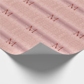 Roze Goud Inpakpapier Persoonlijke Naam Letter (Hoek)