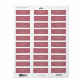 Roze goud ivoor retouradres etiket (Full Sheet)