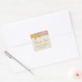 Roze Goud Ivoor Sneeuwvlok Winter Bruiloft Sticker (Envelop)