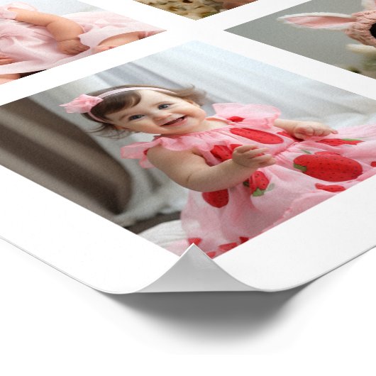 Roze Goud Kasteel Prinses Verjaardag Milestone tek Poster (Hoek)