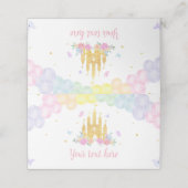 Roze Goud Kasteel Prinses Verjaardag Plaats Kaart Plaatskaartje (Buitenkant ongevouwen)