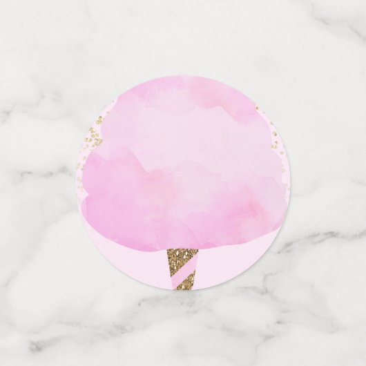 Roze & Goud Katoen Snoep Circus Verjaardagsfeest Confetti (Kleine voorkant)