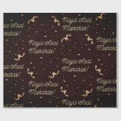 Roze Goud Kerstmis Cadeaupapier (Vlak)