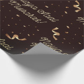 Roze Goud Kerstmis Cadeaupapier (Hoek)