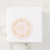 Roze Goud Kerstmis Ho Ho ID1009 Bedankjes Labels (In situ)