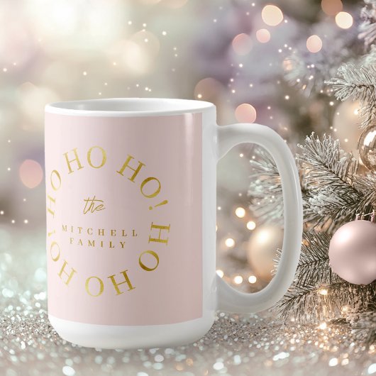 Roze Goud Kerstmis Ho Ho ID1009 Koffiemok