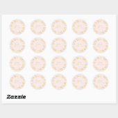 Roze Goud Kerstmis Ho Ho ID1009 Ronde Sticker (Vel)