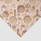 Roze Goud Kerstpatroon#12 ID1009 Inpakpapier Tissuepapier (Detail)